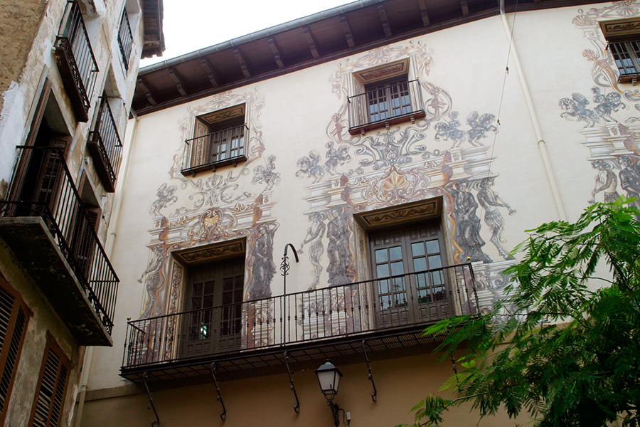 Fachada del Palacio del Marqués de Huarte (Foto: B. Aldanondo)